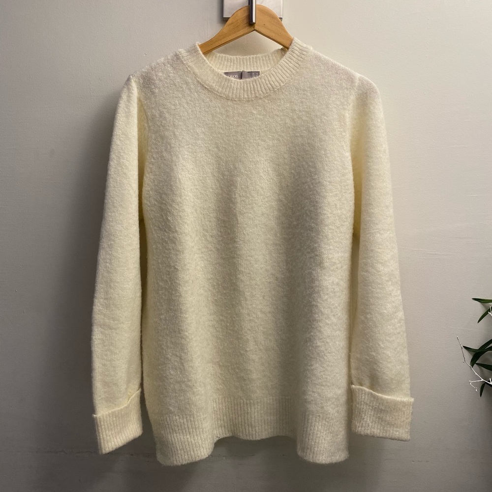 ASOS Chunky Sweater with Deep Cuff in Fluffy Yarn